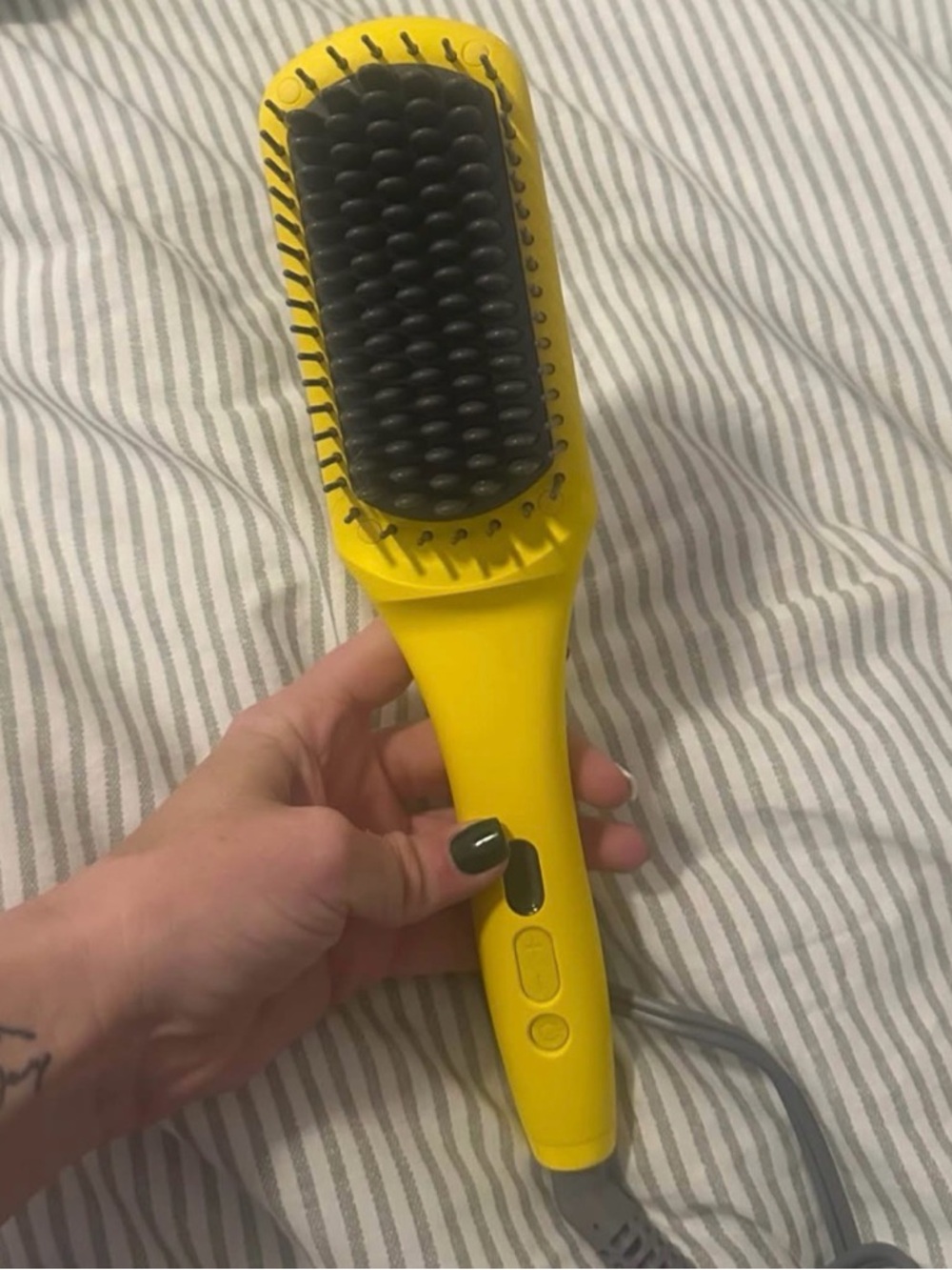 Drybar Yellow and Black Heated Straightening Brush